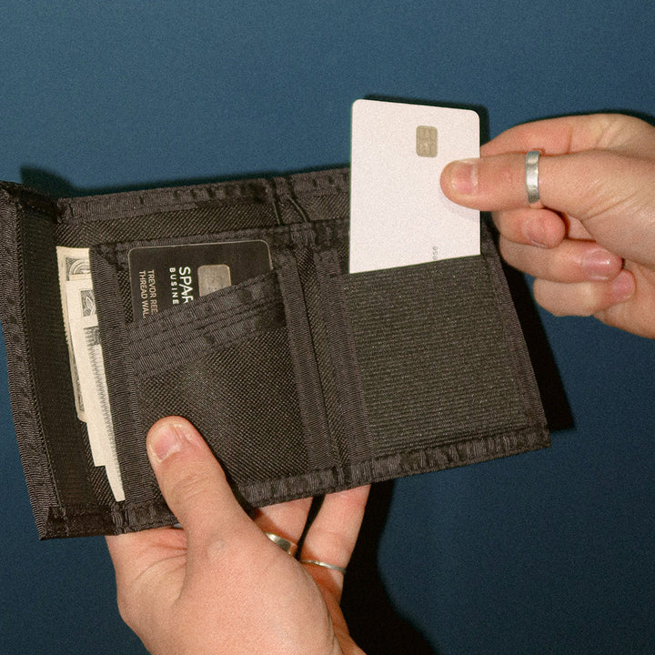 Thread Velcro Bifold Wallet - Black - Sun Diego Boardshop