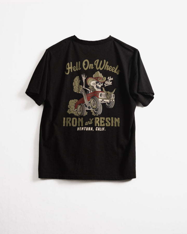 Iron & Resin Hell On Wheels Pocket Tee - BLACK - Sun Diego Boardshop