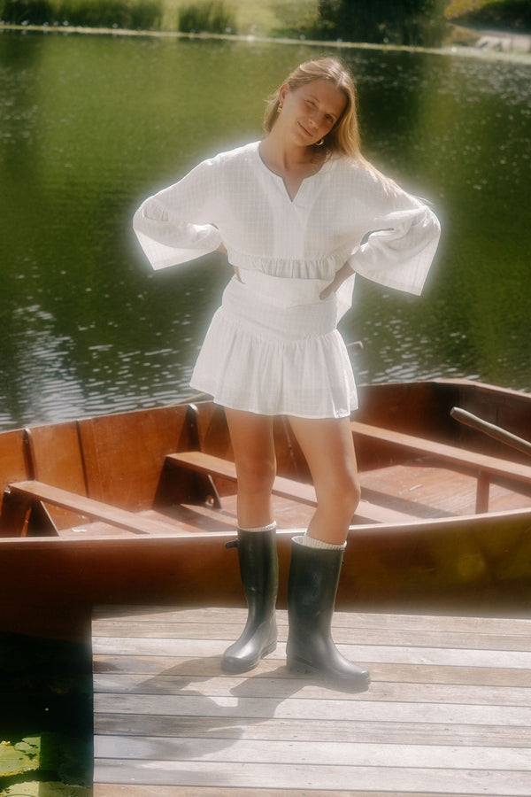 Rhythm Taggie Frill Skort - Cream - Sun Diego Boardshop