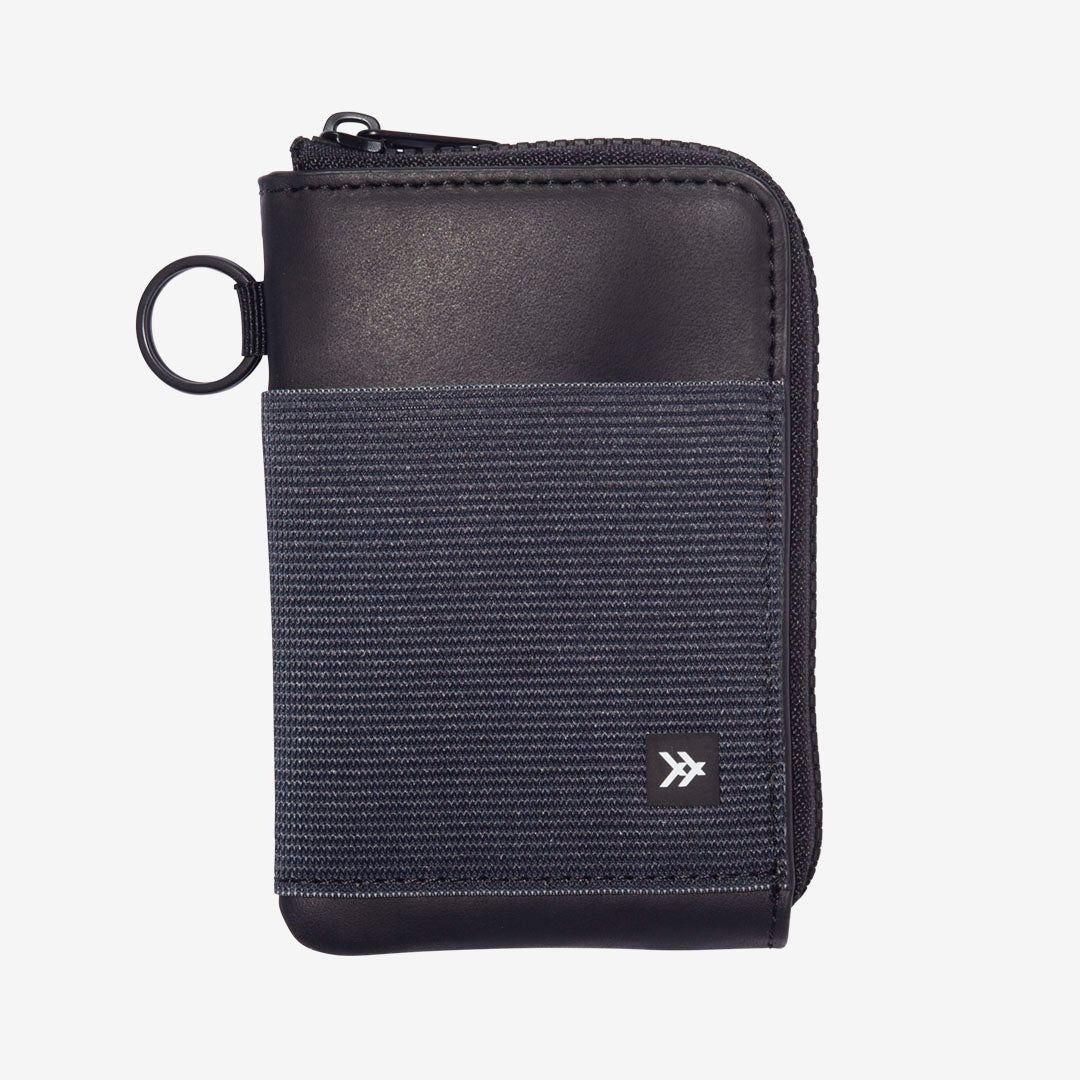 THREAD Zipper Wallet - BLACK - Sun Diego Boardshop