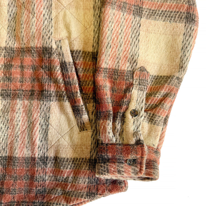 SunDiego Seabrook Heavy Flannel Overshirt - Brick Detail