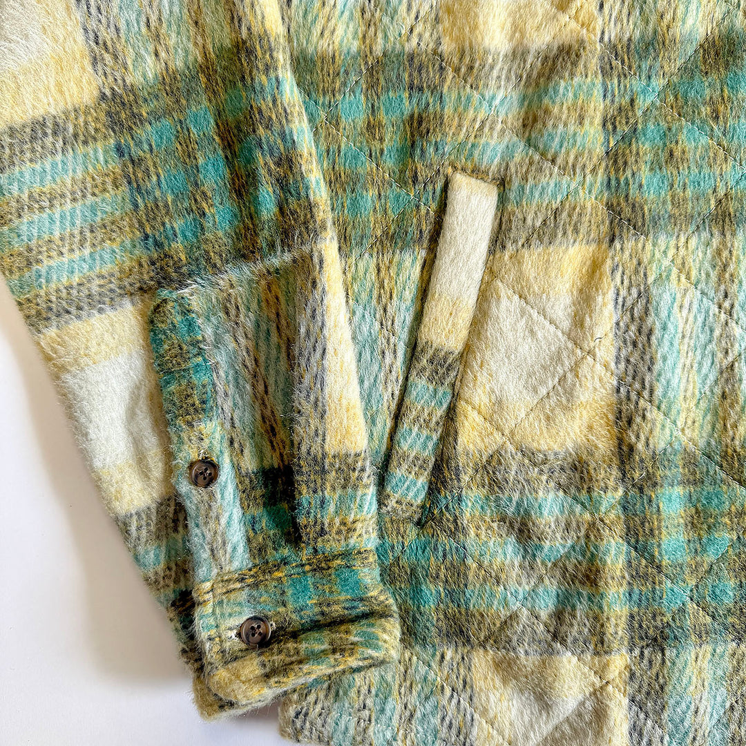 SunDiego Seabrook Heavy Flannel Overshirt - Turquoise Detail