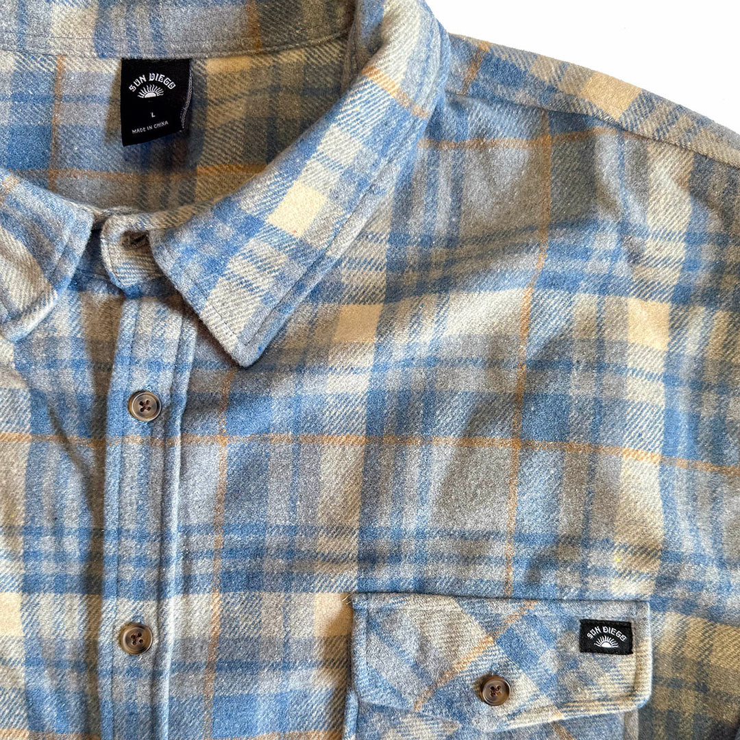 SunDiego Dustin Flannel - Blue - Sun Diego Boardshop