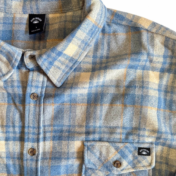 SunDiego Dustin Flannel - Blue - Sun Diego Boardshop