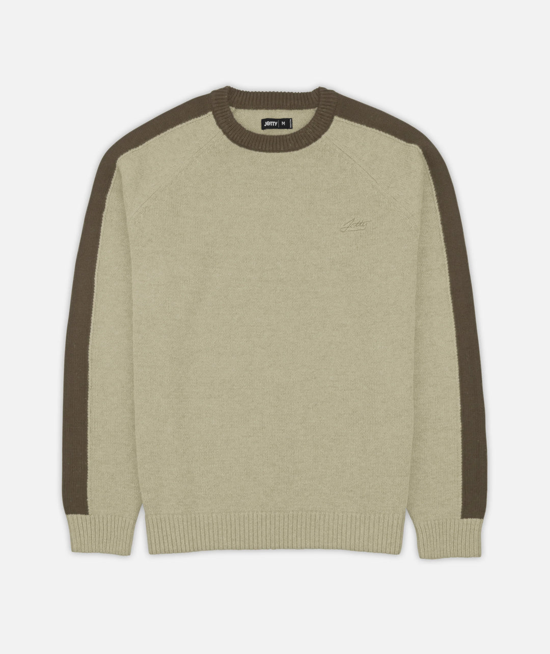 Jetty Men's Nova Striped Sleeve Sweater - Tan - Sun Diego Boardshop