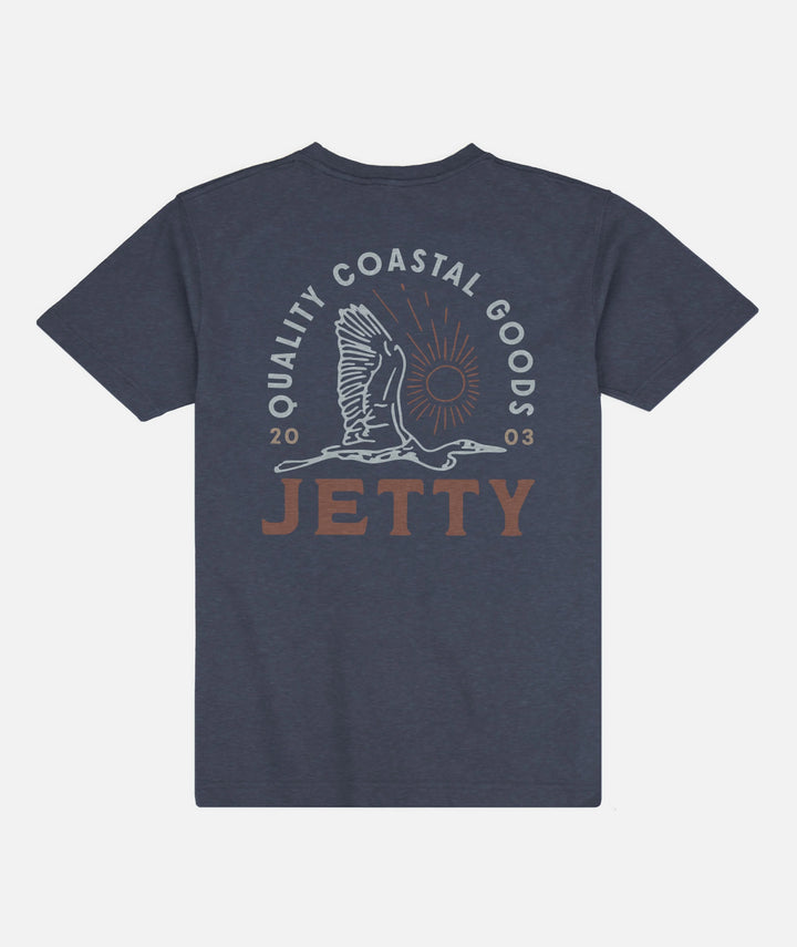 Jetty Men's Egret Tee - Navy - Sun Diego Boardshop