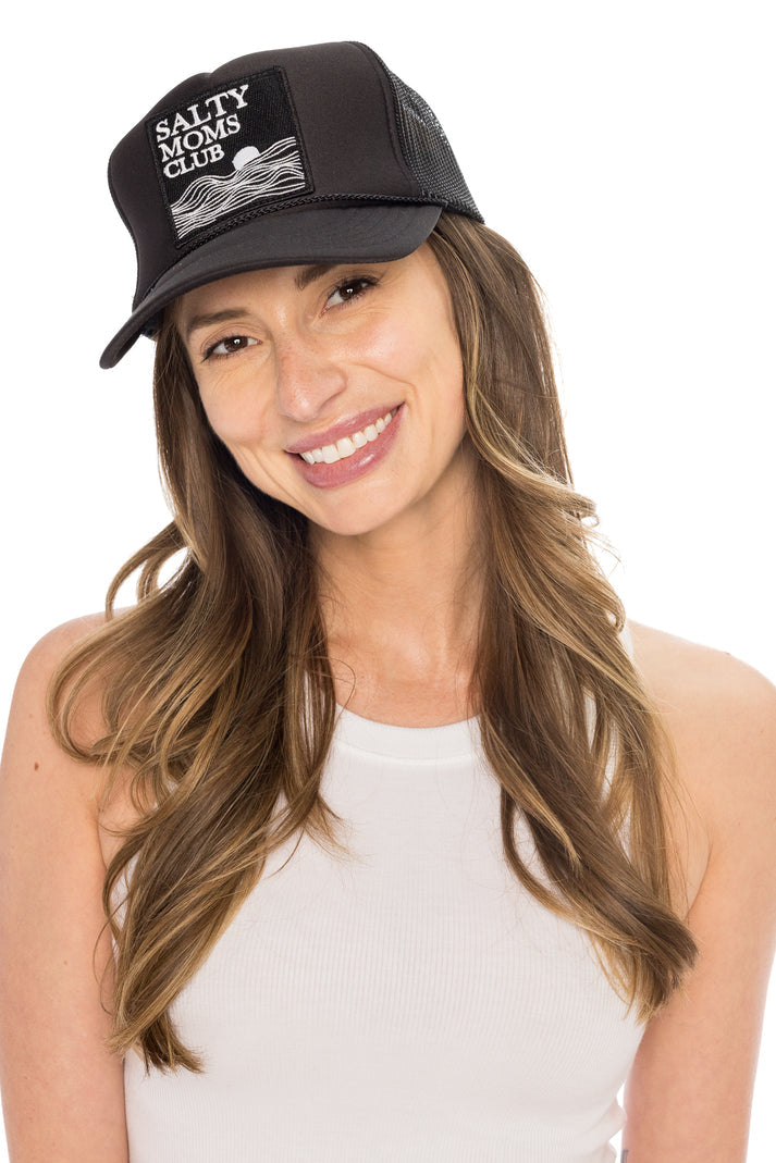 That Friday Feeling Salty Moms Trucker Hat - Black/Black - Sun Diego Boardshop
