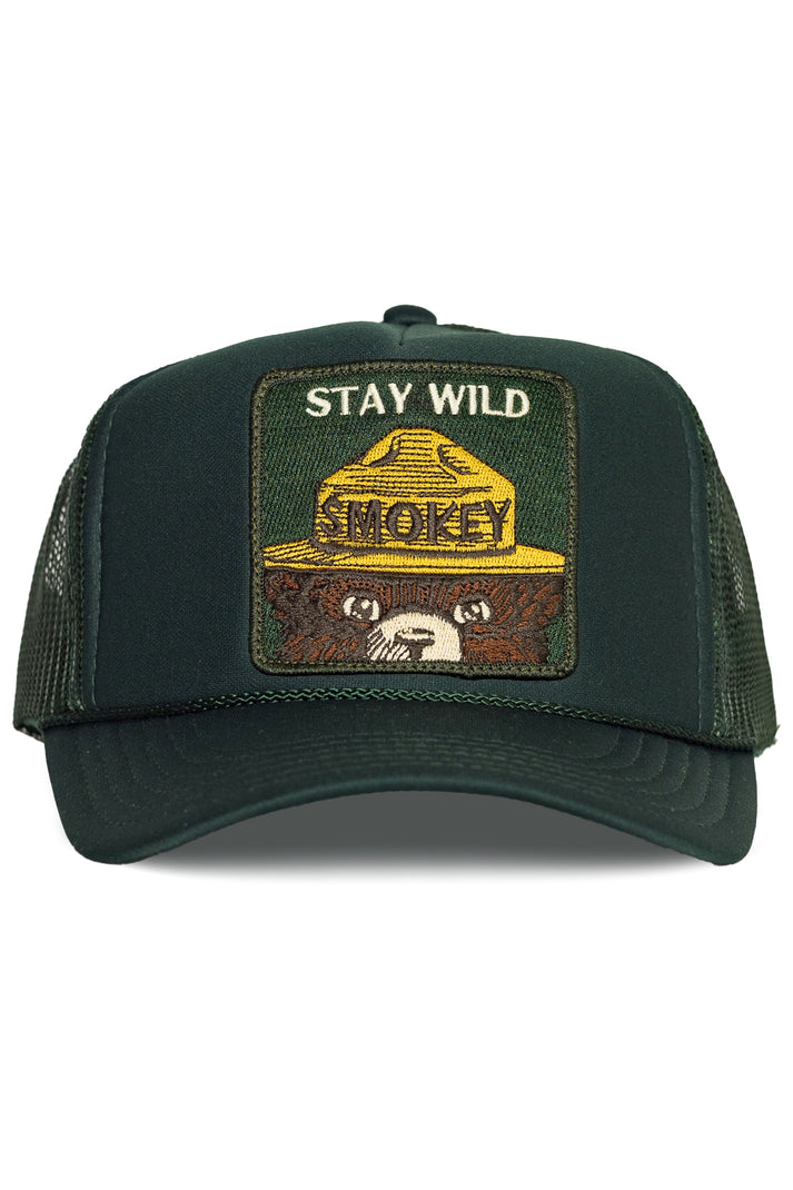 Friday Feeling Stay Wild Trucker Hat - Emerald Green