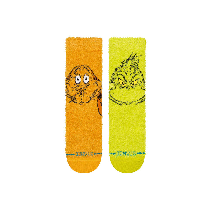 Stance The Grinch X Stance Kids Fuzzy Crew Socks - Green - Sun Diego Boardshop