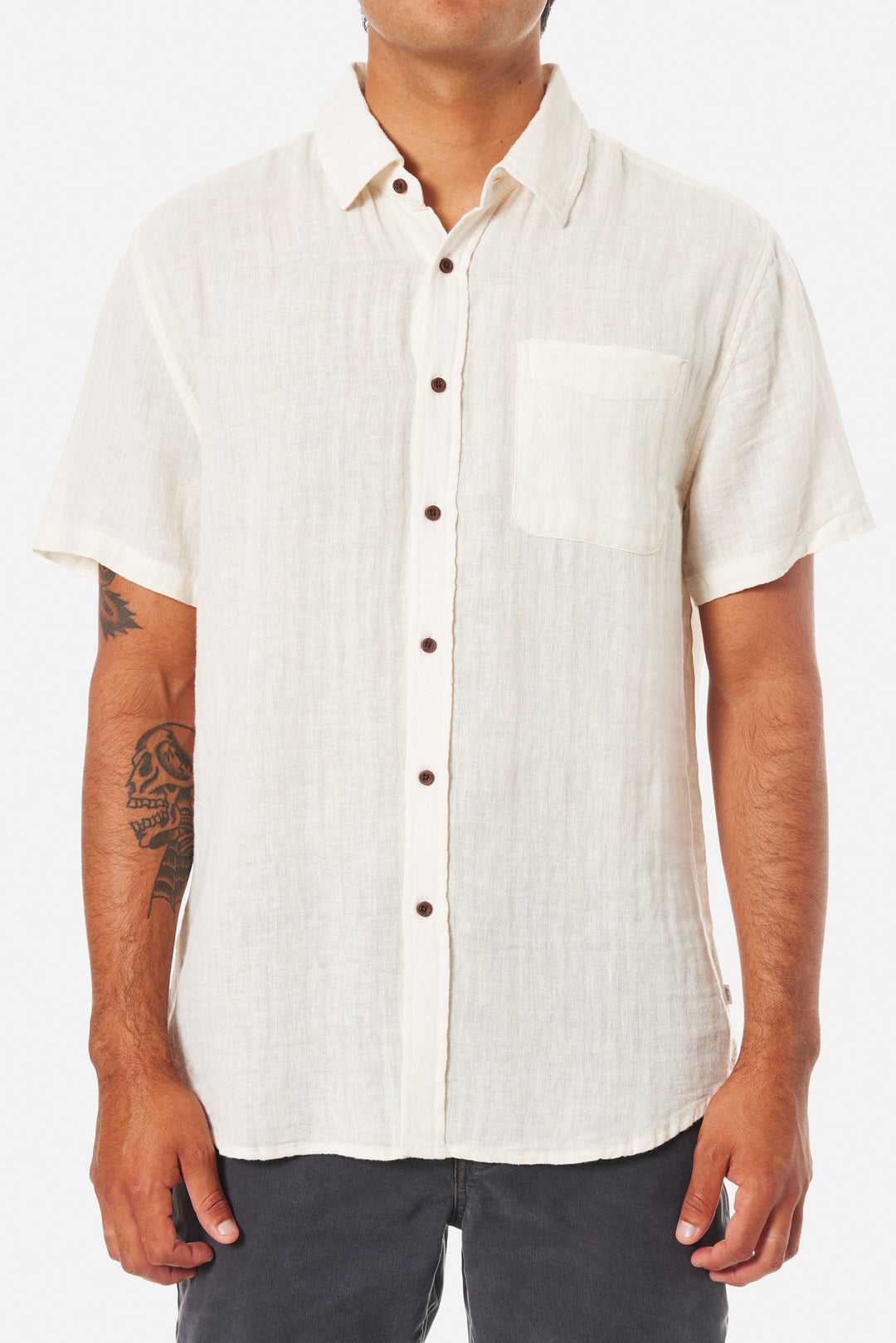 KATIN ALAN SOLID SHIRT - VINTAGE WHITE - Sun Diego Boardshop