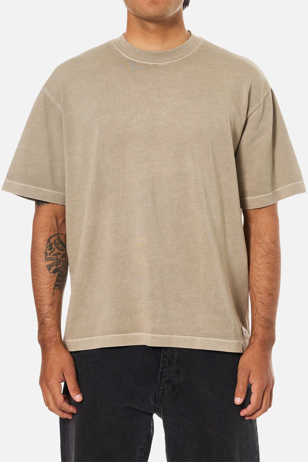 Katin Mens Boys Box Fit Heritage Tee Vintage Khaki - Sun Diego Boardshop