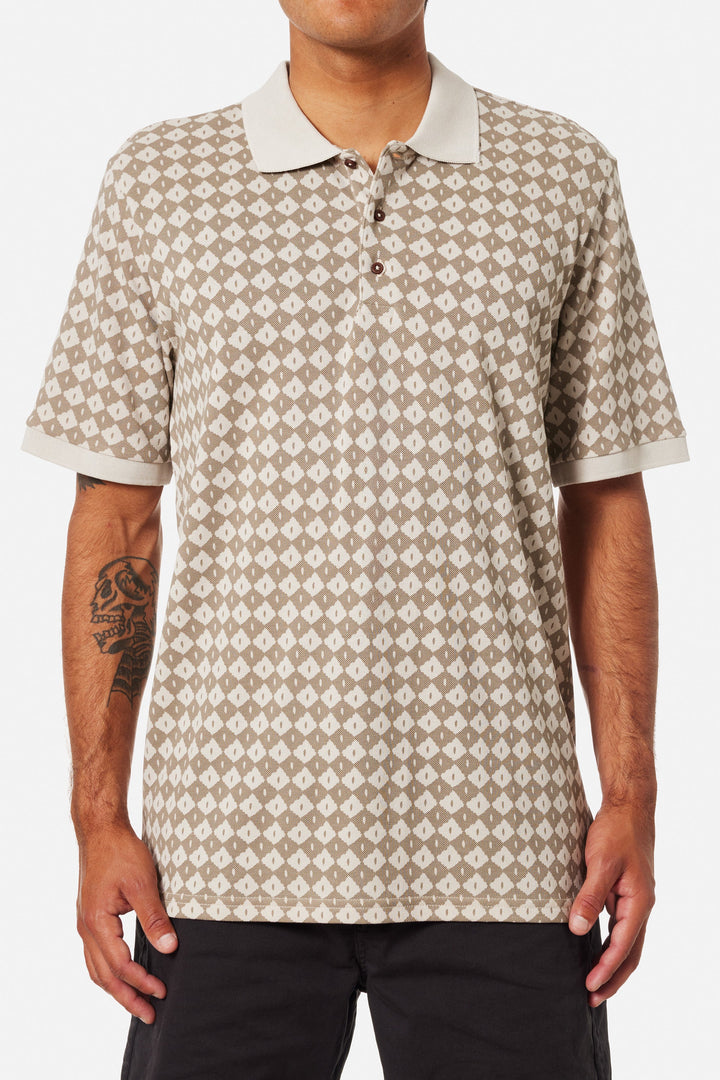 KATIN CHECK POLO - VINTAGE KHAKI - Sun Diego Boardshop