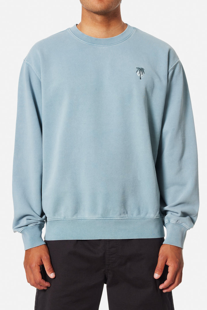 KATIN CRAWFORD EMBROIDERED CREWNECK - SKY BLUE - Sun Diego Boardshop