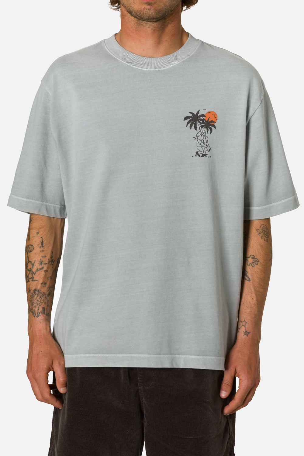 Katin Mens Boys Delivery Box Fit Tee Neutral Gray - Sun Diego Boardshop