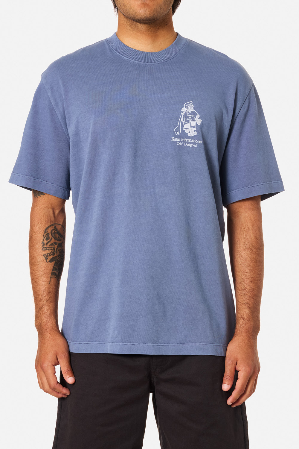 Katin Forecast Relaxed Tee - Blue Pigment Dye - Sun Diego Boardshop