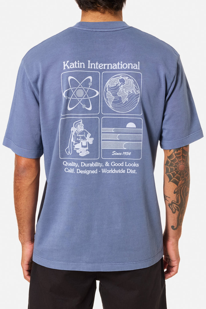 Katin Forecast Relaxed Tee - Blue Pigment Dye - Sun Diego Boardshop