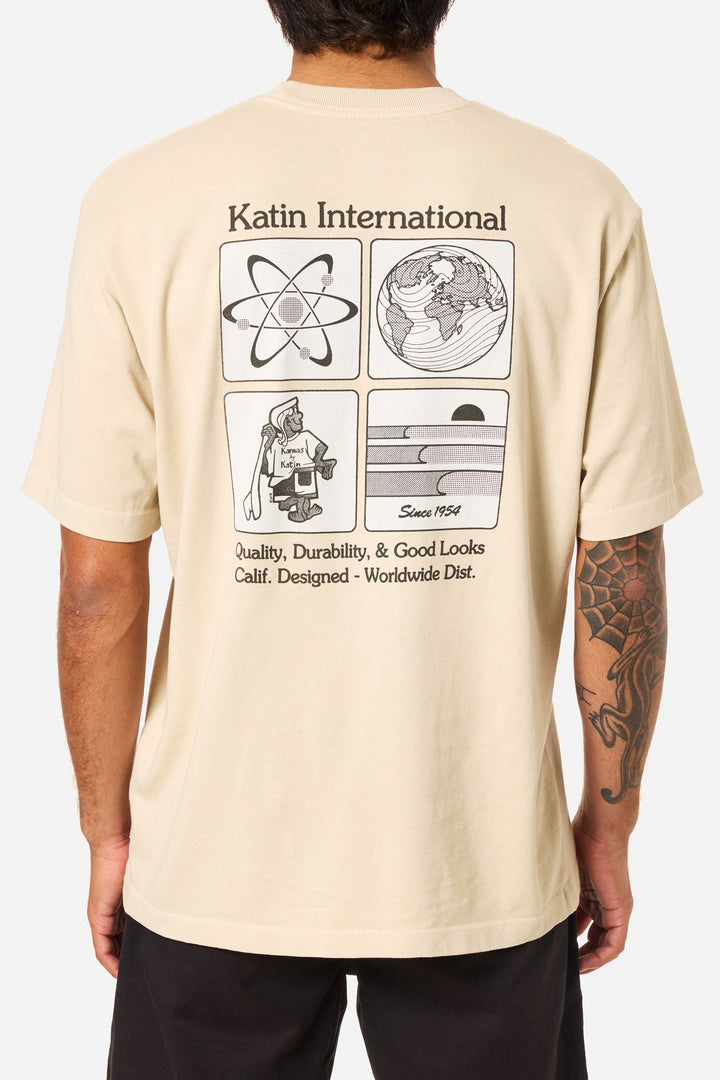 Katin Forecast Relaxed Tee - Pelican Pigment Dye - Sun Diego Boardshop