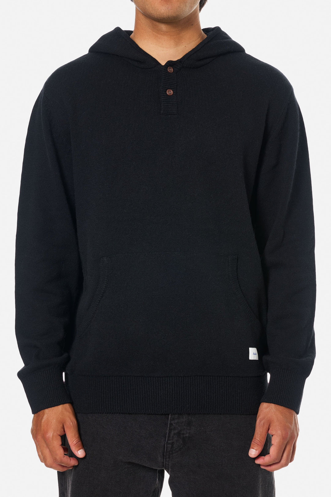 Katin Hayes Hooded Henley Sweater - Black