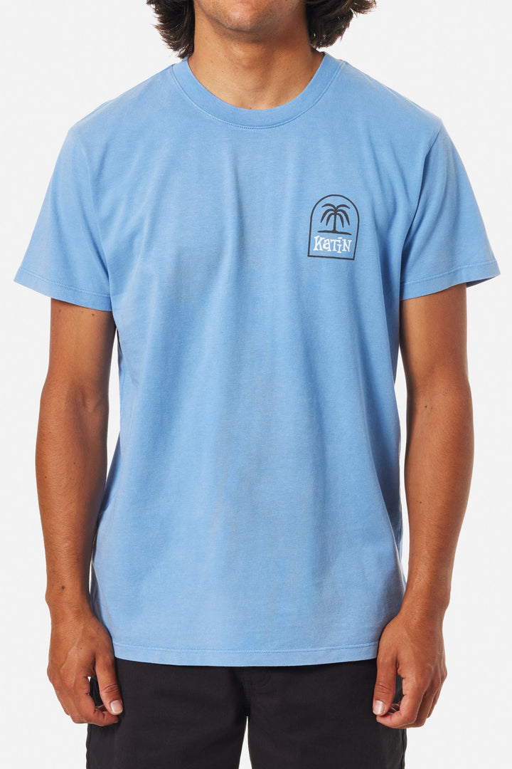 KATIN K-PALM TEE - BAY BLUE SAND WASH - Sun Diego Boardshop