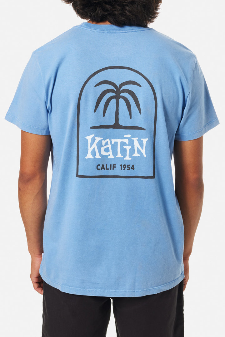 KATIN K-PALM TEE - BAY BLUE SAND WASH - Sun Diego Boardshop