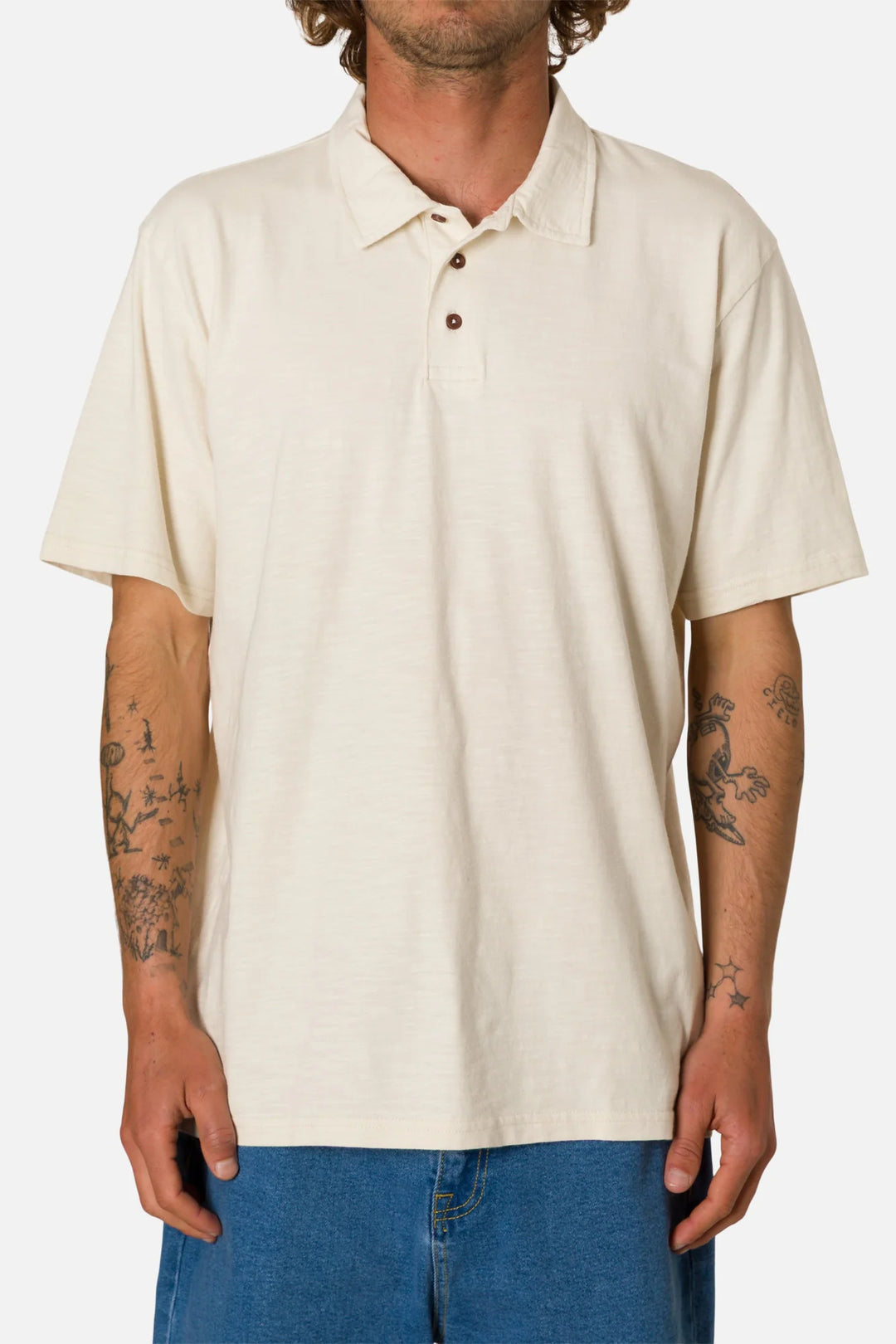 Katin Slub Polo - Vintage White - Sun Diego Boardshop