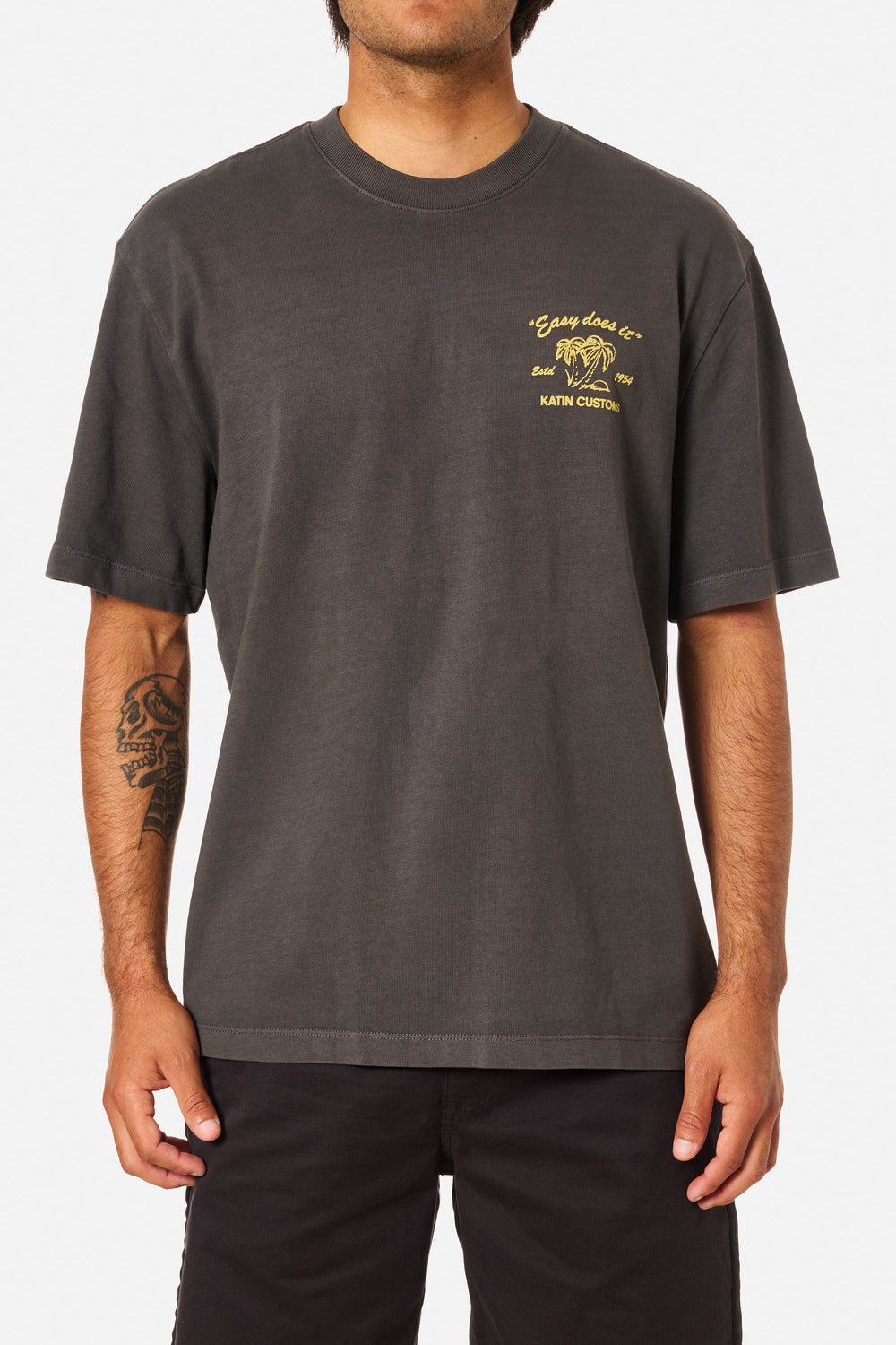 Katin Suds Relaxed Tee - Black Wash Pigment Dye - Sun Diego Boardshop