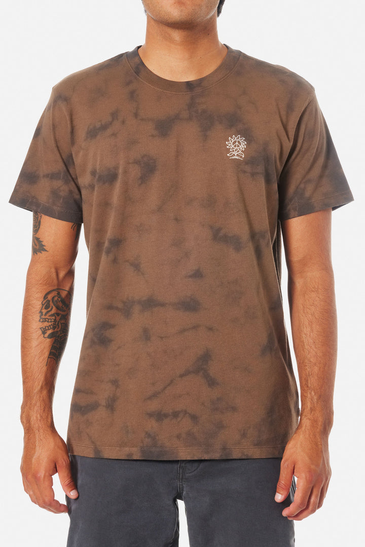 KATIN SUNFLOWER EMB TEE - GRAVEL TIE DYE - Sun Diego Boardshop