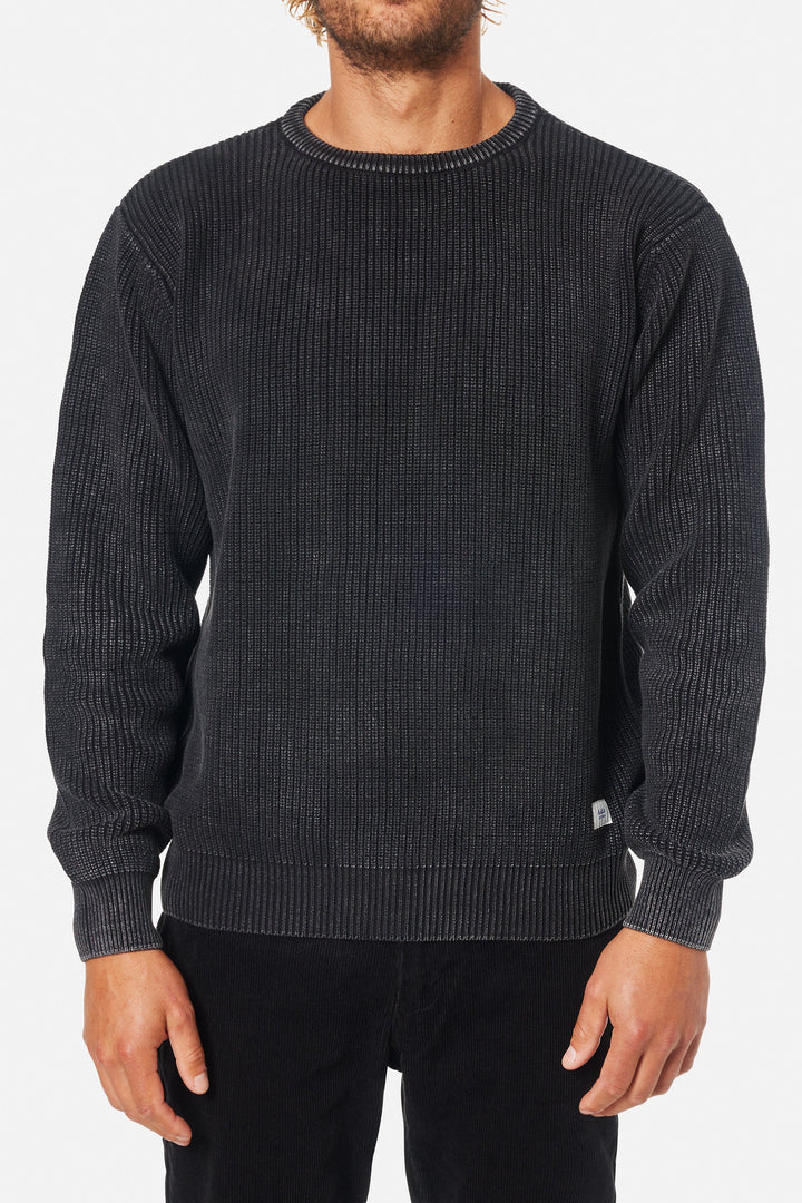 KATIN SWELL SWEATER - BLACK WASH - Sun Diego Boardshop