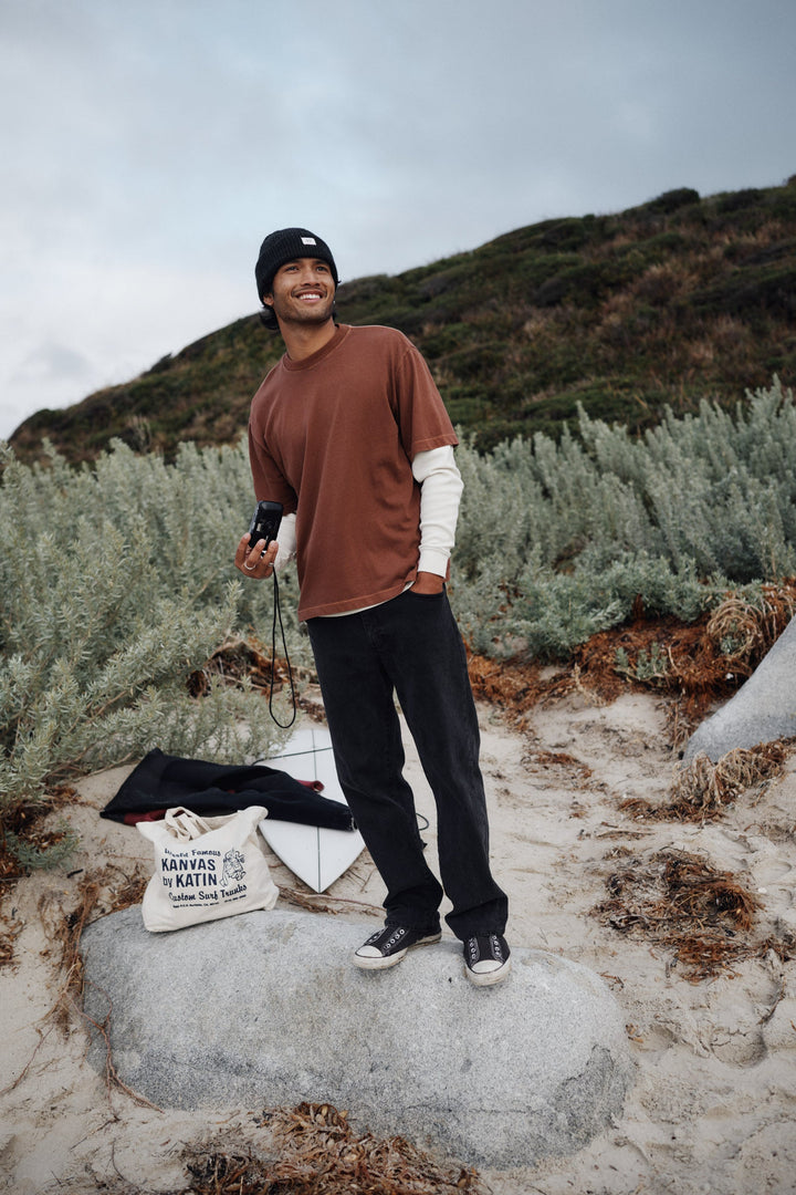 Katin Box Fit Heritage Tee - Mahogany