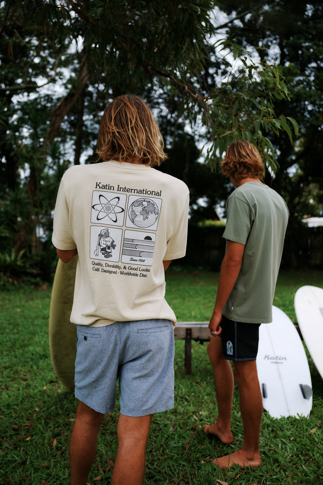 Katin Forecast Relaxed Tee - Pelican Pigment Dye - Sun Diego Boardshop