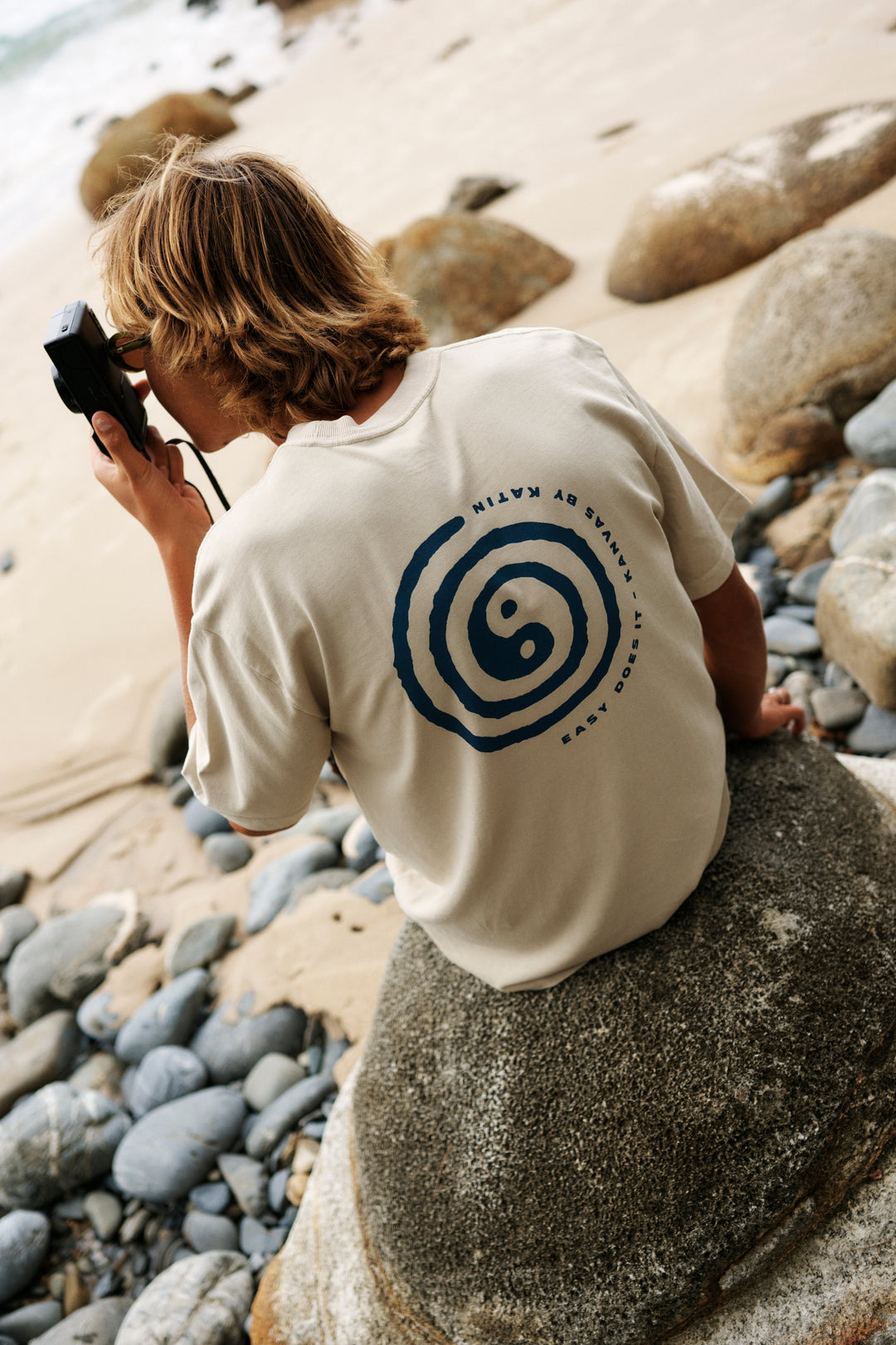 Katin Swirl Relaxed Tee - Pelican Pigment Dye - Sun Diego Boardshop