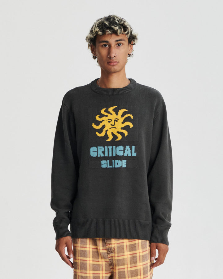 Critical Slide Morning Crew Knit - BLACK - Sun Diego Boardshop