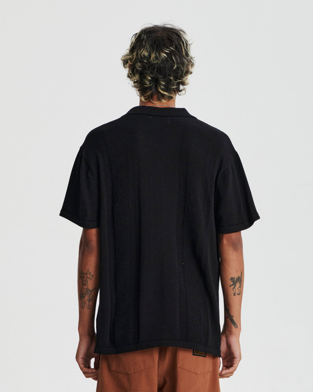 Critical Slide Trader Knit Shirt - BLACK - Sun Diego Boardshop