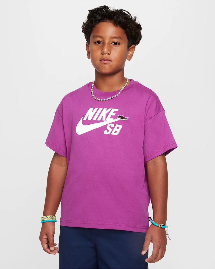 Nike Big Kids' T-Shirt - HOT FUCHSIA/WHITE - Sun Diego Boardshop