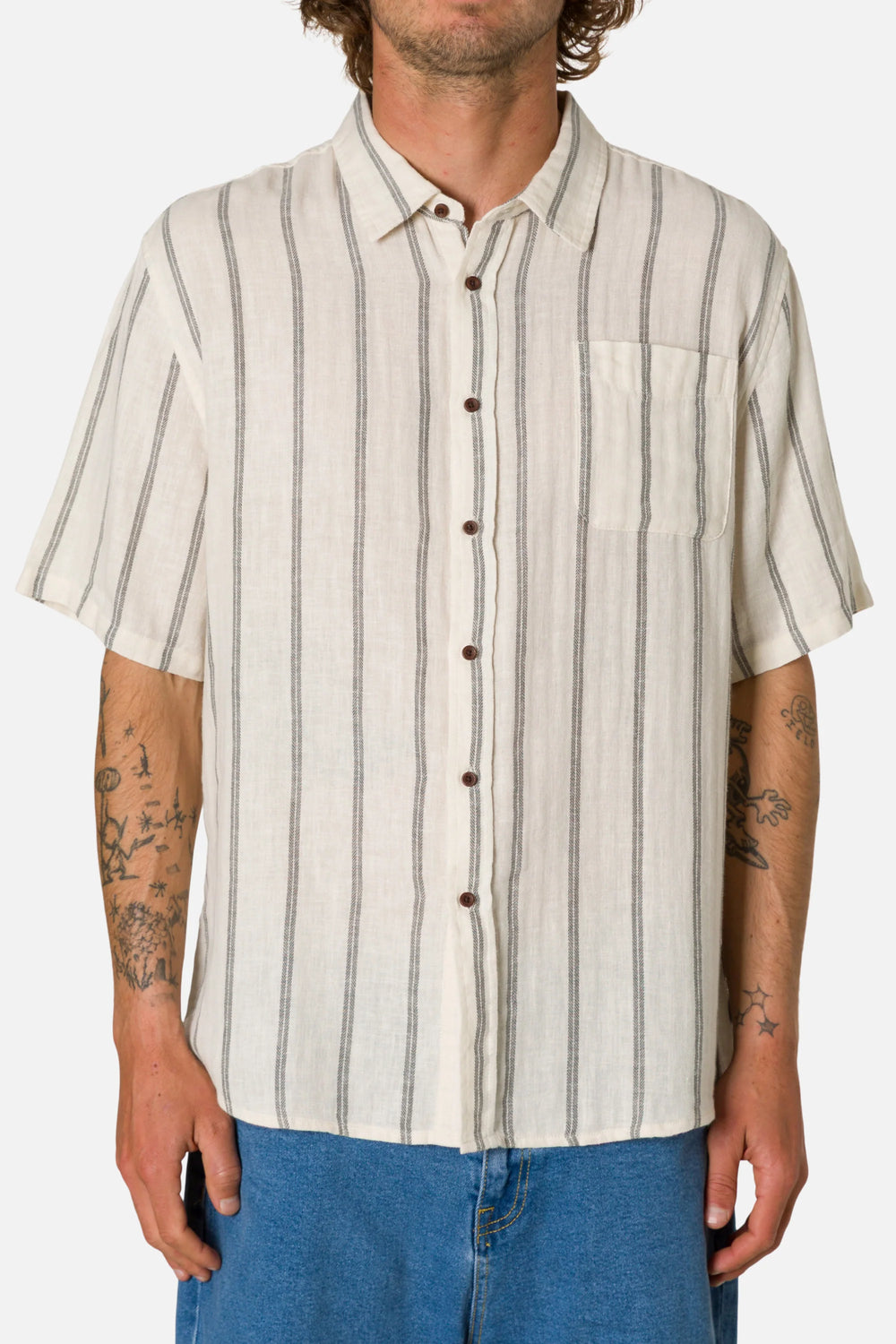 Katin Alan Shirt Vertical Stripe - Gunmetal - Sun Diego Boardshop