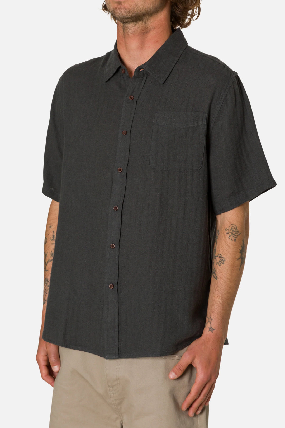 Katin Men's Alan Solid Shirt - Black Wash