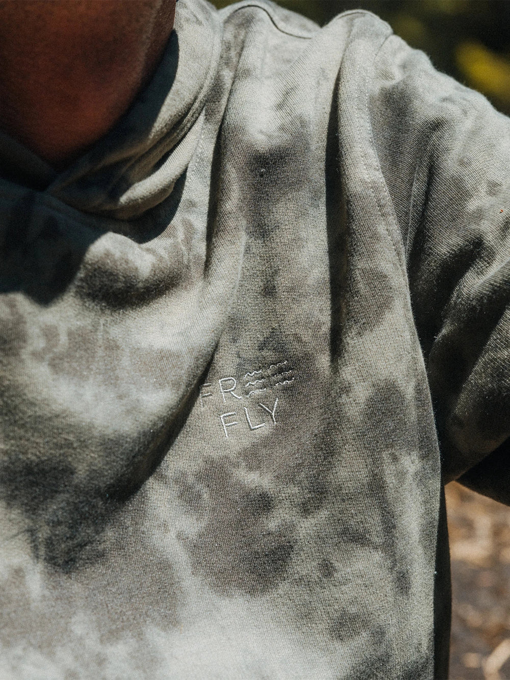 Free Fly Men's Embroidered Logo Fleece Hoodie - FATIGUE TIE DYE - Sun Diego Boardshop
