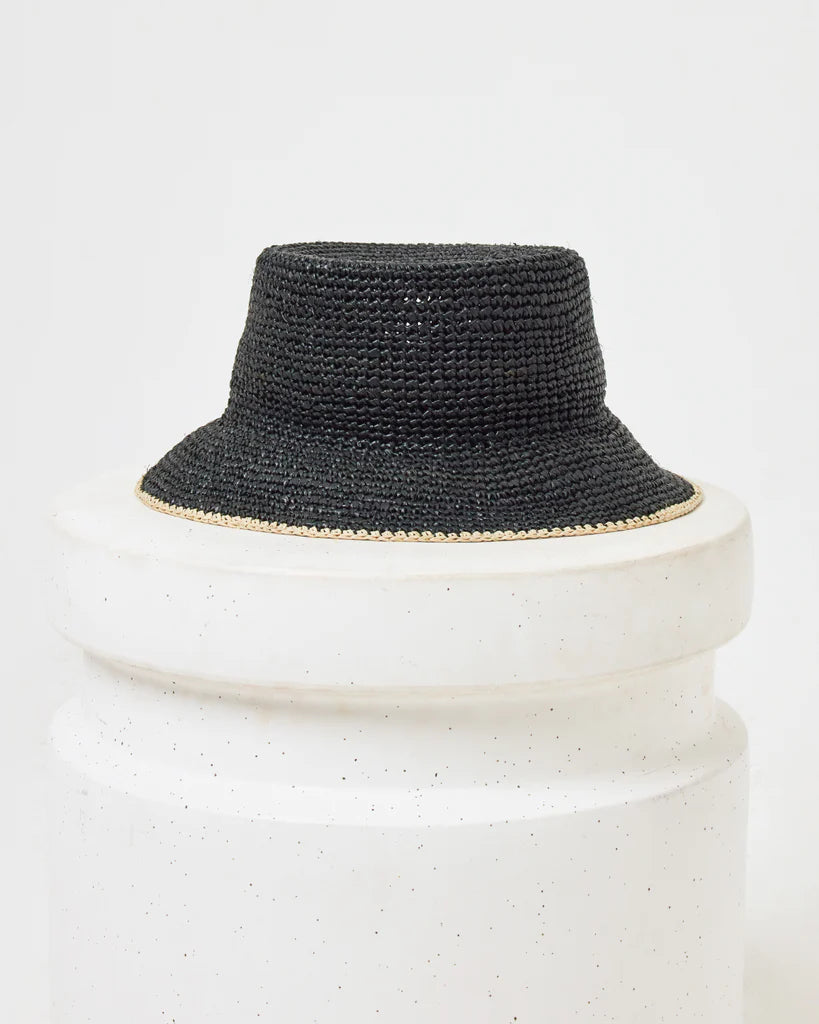 LSPACE Isadora Bucket Hat - Black/Cream - Sun Diego Boardshop