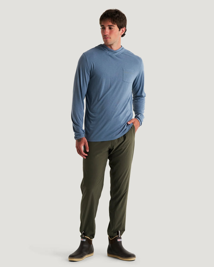 Free Fly Men's Men's Bamboo Lightweight Hoodie - Pacific Blue - Sun Diego Boardshop