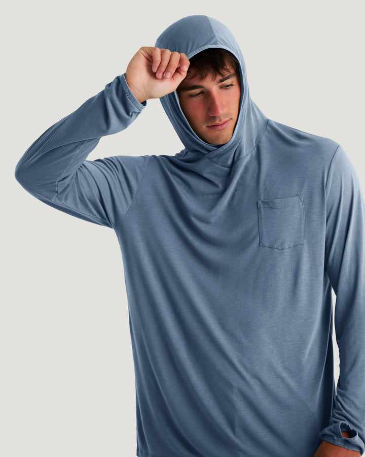 Free Fly Men's Men's Bamboo Lightweight Hoodie - Pacific Blue - Sun Diego Boardshop