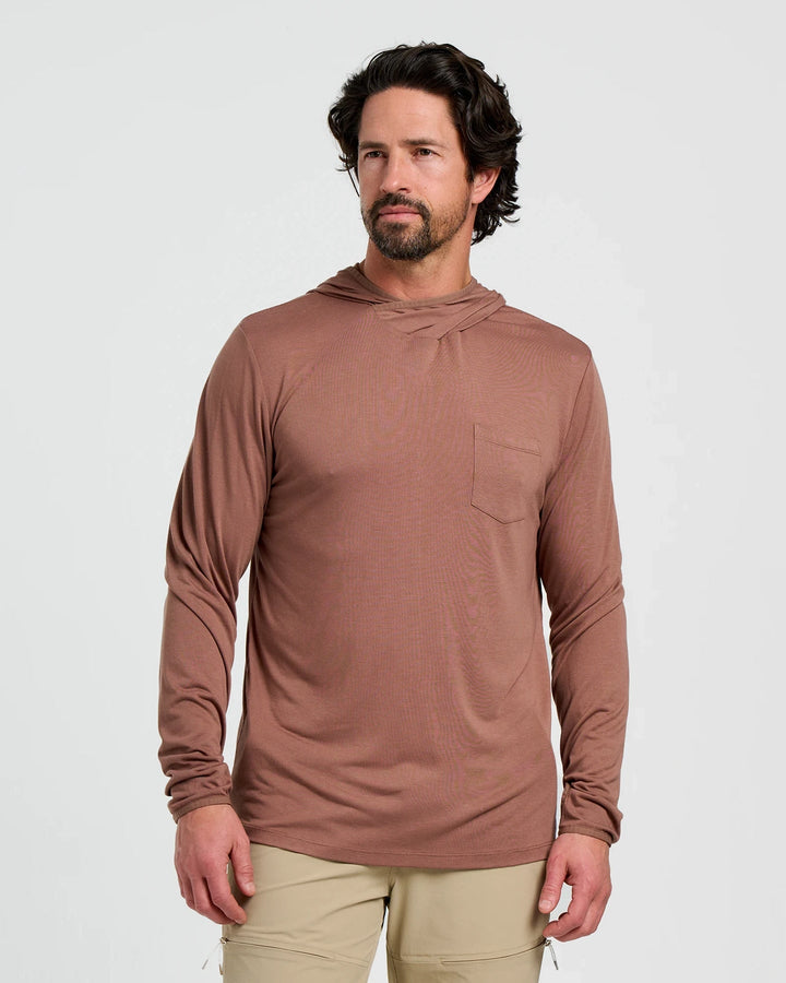 Free Fly Men'S Bamboo Lightweight Hoodie - Nutmeg - Sun Diego Boardshop