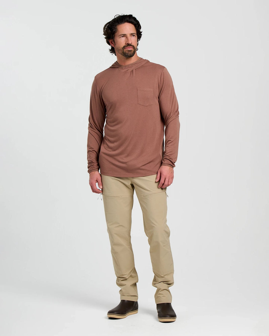 Free Fly Men'S Bamboo Lightweight Hoodie - Nutmeg - Sun Diego Boardshop