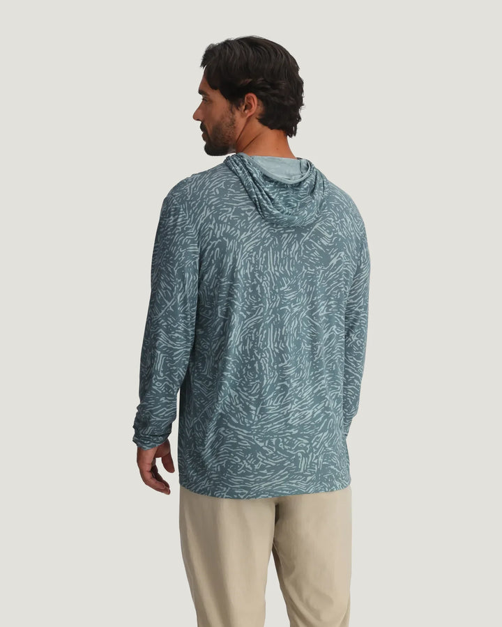 Free Fly Men's Bamboo Lightweight Hoodie - Tidal Flow Print Stormy Sea - Sun Diego Boardshop