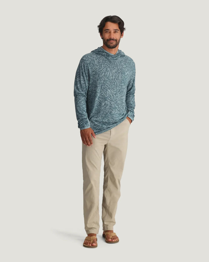 Free Fly Men's Bamboo Lightweight Hoodie - Tidal Flow Print Stormy Sea - Sun Diego Boardshop