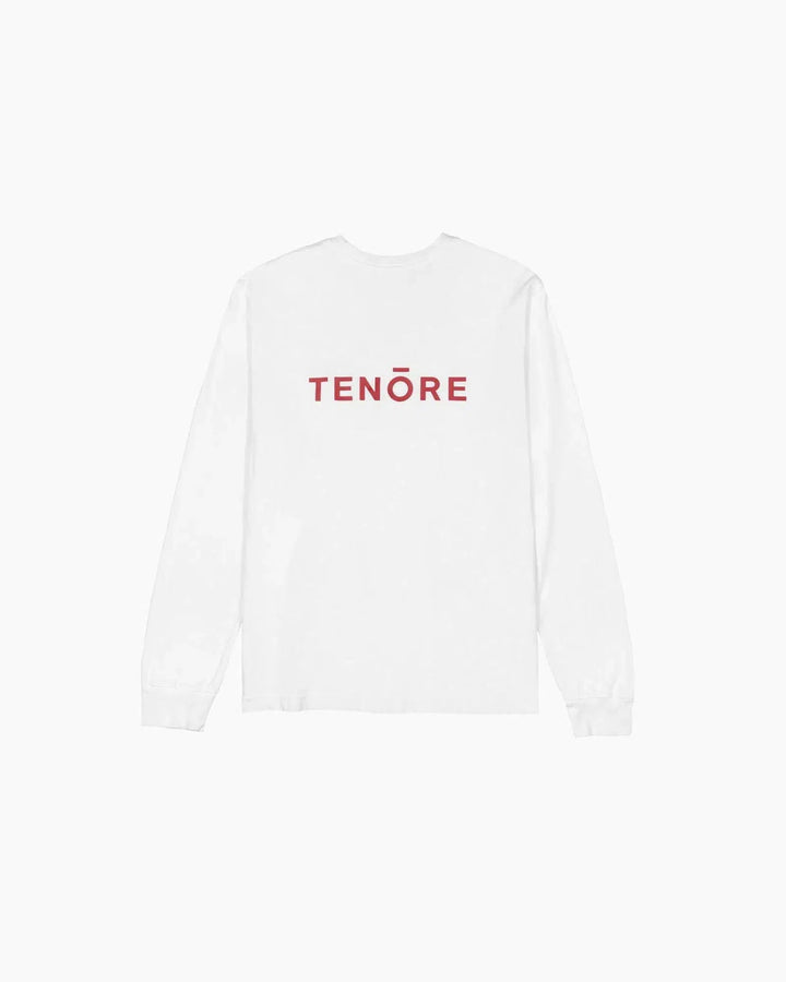 Tenore Left Chest Long Sleeve Tee - WHITE - Sun Diego Boardshop