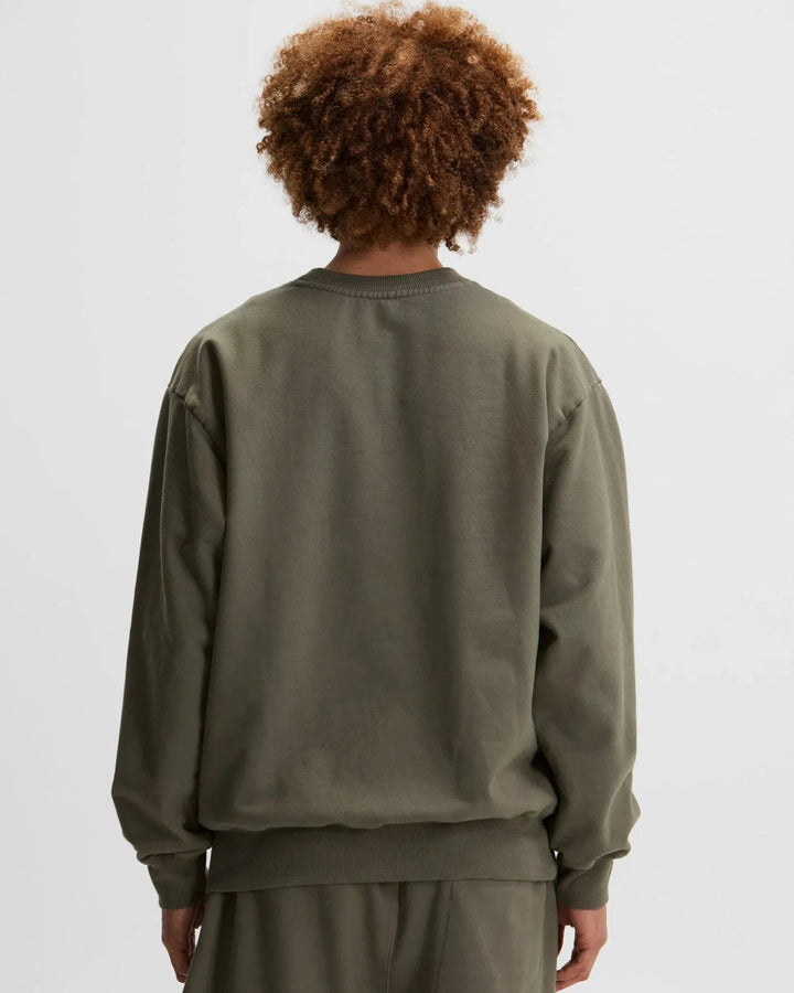 Tenore Logo Fleece Crewneck - OLIVE - Sun Diego Boardshop