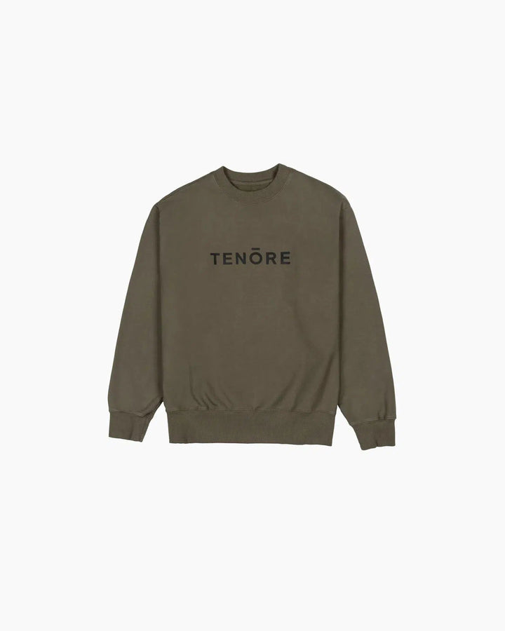 Tenore Logo Fleece Crewneck - OLIVE - Sun Diego Boardshop