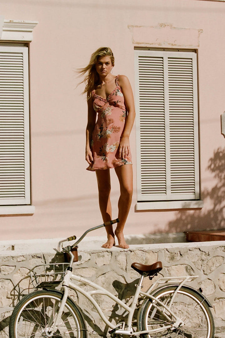 Oneill LUELLA PUNTA TROPICAL MINI DRESS - CANYON CLAY - Sun Diego Boardshop