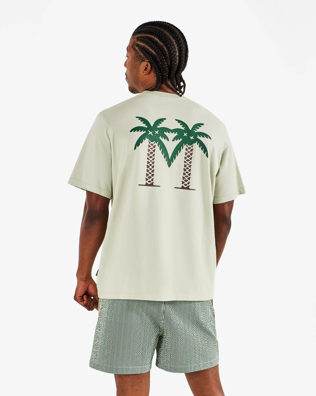 Malbon Men's Bermuda Palms Tee - Green Tint - Sun Diego Boardshop