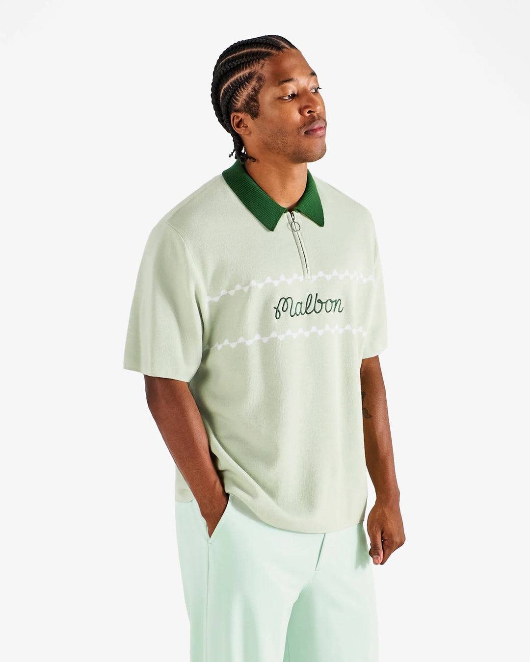 Malbon Men's Benny Polo - Green Tint - Sun Diego Boardshop